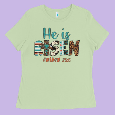 He Is Risen Ladies Tee Designed By Artiststas