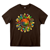 Chocolate Brown autism awareness cowhide leopard sunflower Heavy Core Tee - Artiststas