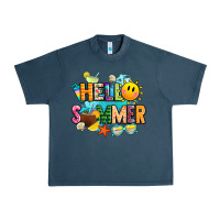 Midnight Navy hello summer Urban Heavy Tee - JahusDesignShop