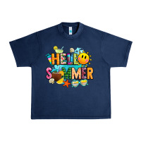 Navy hello summer Urban Heavy Tee - JahusDesignShop