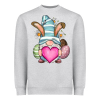 Heather Grey Easter gnome Heavyweight Sweatshirt - RanaPortraitStore