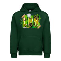 Forest Green St. Patricks Day Lpn Urban Hoodie - CowhideDigitalArt