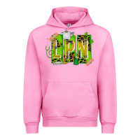 Fuchsia Pink St. Patricks Day Lpn Urban Hoodie - CowhideDigitalArt