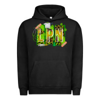 Pigment Black St. Patricks Day Lpn Urban Hoodie - CowhideDigitalArt