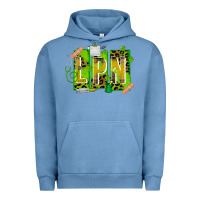 Pigment Pebble Blue St. Patricks Day Lpn Urban Hoodie - CowhideDigitalArt