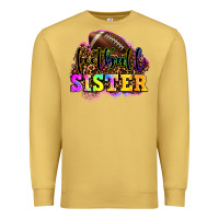 Antique Gold football sister Premium Sweatshirt - OliviaCreatesArt