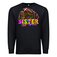Black football sister Premium Sweatshirt - OliviaCreatesArt
