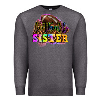 Charcoal Heather football sister Premium Sweatshirt - OliviaCreatesArt
