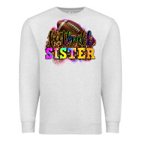 Oatmeal Heather football sister Premium Sweatshirt - OliviaCreatesArt