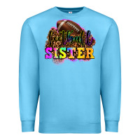 Ocean Blue football sister Premium Sweatshirt - OliviaCreatesArt