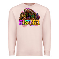 Pale Pink football sister Premium Sweatshirt - OliviaCreatesArt