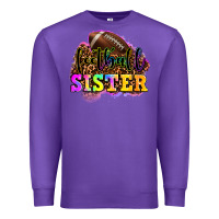 Purple football sister Premium Sweatshirt - OliviaCreatesArt