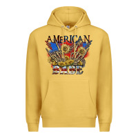 Antique Gold American babe 4th of july Premium Hoodie - CowGirlArtShop