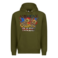 Army Green American babe 4th of july Premium Hoodie - CowGirlArtShop