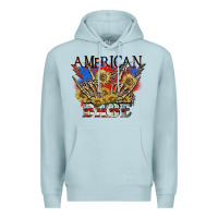 Blue Mist American babe 4th of july Premium Hoodie - CowGirlArtShop