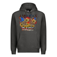 Charcoal Heather American babe 4th of july Premium Hoodie - CowGirlArtShop