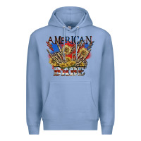 Colony Blue American babe 4th of july Premium Hoodie - CowGirlArtShop