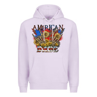 Lilac American babe 4th of july Premium Hoodie - CowGirlArtShop
