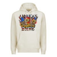Oatmeal Heather American babe 4th of july Premium Hoodie - CowGirlArtShop