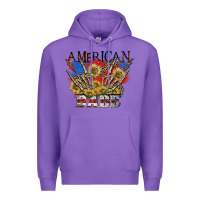 Purple American babe 4th of july Premium Hoodie - CowGirlArtShop