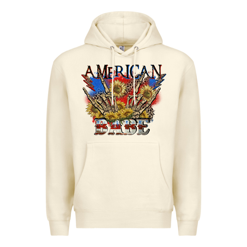 American Babe 4th Of July Premium Hoodie by CowGirlArtShop | Teevron