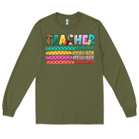 Army Green teacher believe Long Sleeve Tee - Artiststas