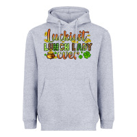 Heather Grey St. Patrick's Luckiest lunch lady ever Heavyweight Hoodie - OliviaCreatesArt