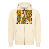 Sandshell sunflowers with patterns Zipper Hoodie - TumblerDesignByShophia