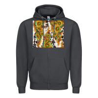 Smoke sunflowers with patterns Zipper Hoodie - TumblerDesignByShophia