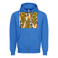 True Royal sunflowers with patterns Zipper Hoodie - TumblerDesignByShophia