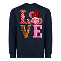 Navy love valentines day gnomes Heavyweight Sweatshirt - RanaPortraitStore