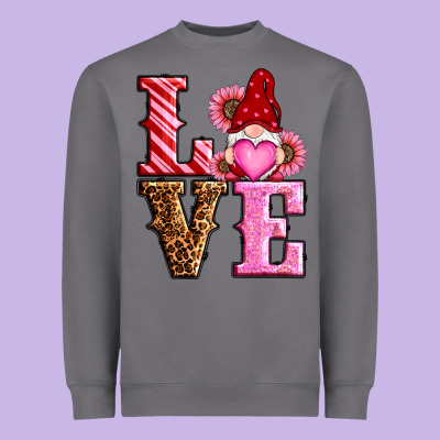 Love Valentines Day Gnomes Heavyweight Sweatshirt Designed By Ranaportraitstore