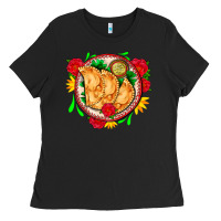Black empanadas plate and roses Ladies Tee - AdoDesignShop