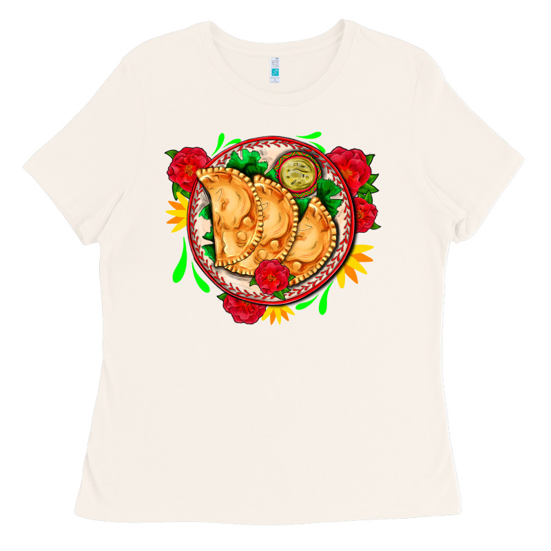 Empanadas Plate And Roses Ladies Tee by AdoDesignShop | Teevron