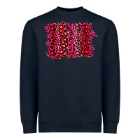 Navy pink leopard background Heavyweight Sweatshirt - RanaPortraitStore