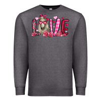 Charcoal Heather valentines day love horse Premium Sweatshirt - OliviaCreatesArt