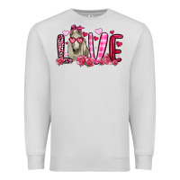 Dove Grey valentines day love horse Premium Sweatshirt - OliviaCreatesArt
