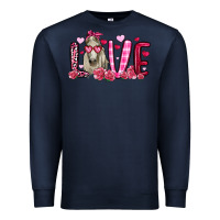 Navy valentines day love horse Premium Sweatshirt - OliviaCreatesArt