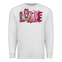 Oatmeal Heather valentines day love horse Premium Sweatshirt - OliviaCreatesArt