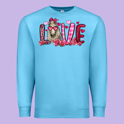 Valentines Day Love Horse Premium Sweatshirt Designed By Oliviacreatesart