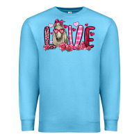 Ocean Blue valentines day love horse Premium Sweatshirt - OliviaCreatesArt