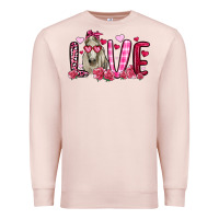 Pale Pink valentines day love horse Premium Sweatshirt - OliviaCreatesArt