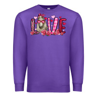 Purple valentines day love horse Premium Sweatshirt - OliviaCreatesArt