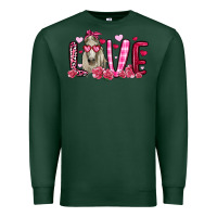 Sports Green valentines day love horse Premium Sweatshirt - OliviaCreatesArt