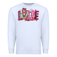 White valentines day love horse Premium Sweatshirt - OliviaCreatesArt