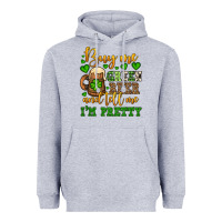 Heather Grey Buy me green beer and tell me i'm pretty Heavyweight Hoodie - OliviaCreatesArt