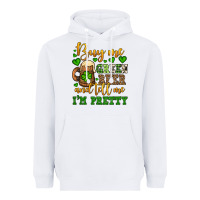 White Buy me green beer and tell me i'm pretty Heavyweight Hoodie - OliviaCreatesArt