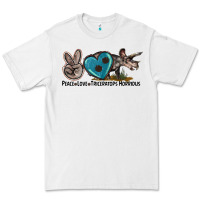 White peace love triceratops horridus Premium Tee - LillyAllenDesigns