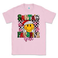 Bubblegum Pink santas favorite girl Classic Tee - MaliasSmallBusiness