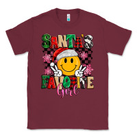 Burgundy santas favorite girl Classic Tee - MaliasSmallBusiness